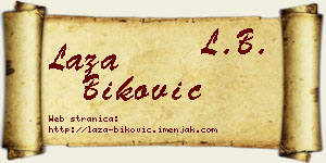 Laza Biković vizit kartica